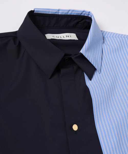 Stripe Asymmetrical Layered Shirt