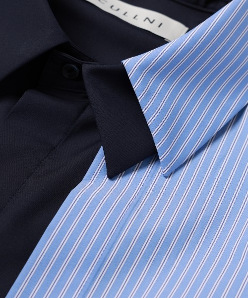 Stripe Asymmetrical Layered Shirt