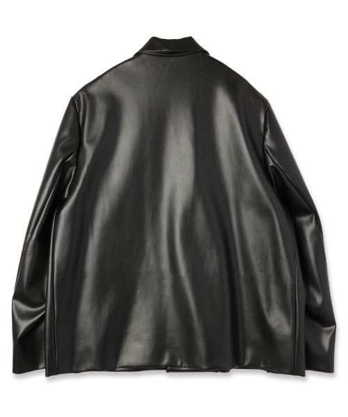 CULLNI ONLINE STORE / Faux Leather Tailored Short Coat