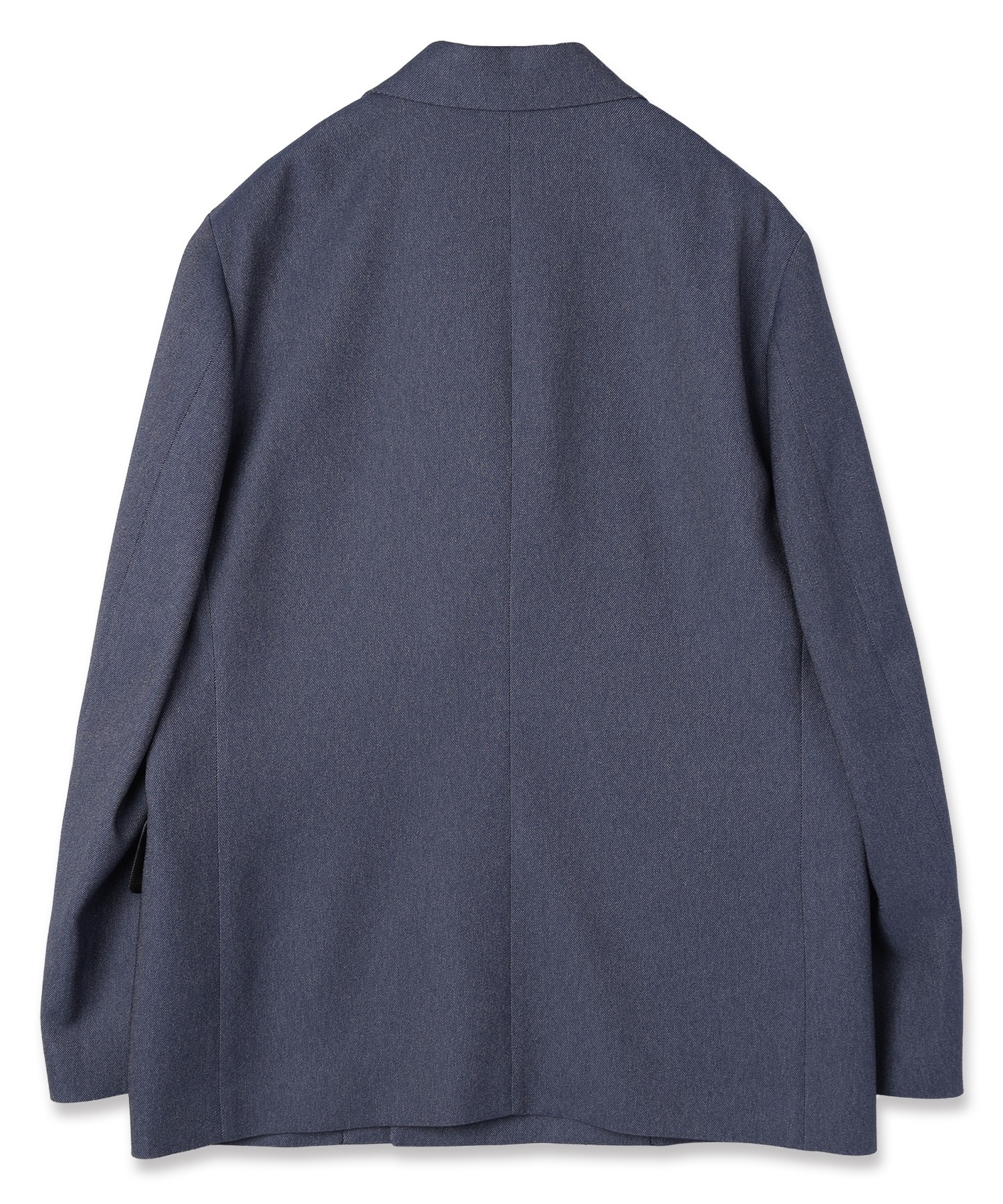 Faux Denim Slant Belt Tailored Jacket