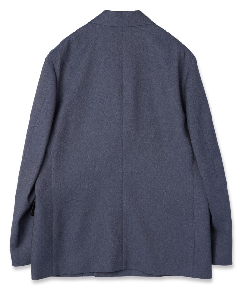 Faux Denim Slant Belt Tailored Jacket