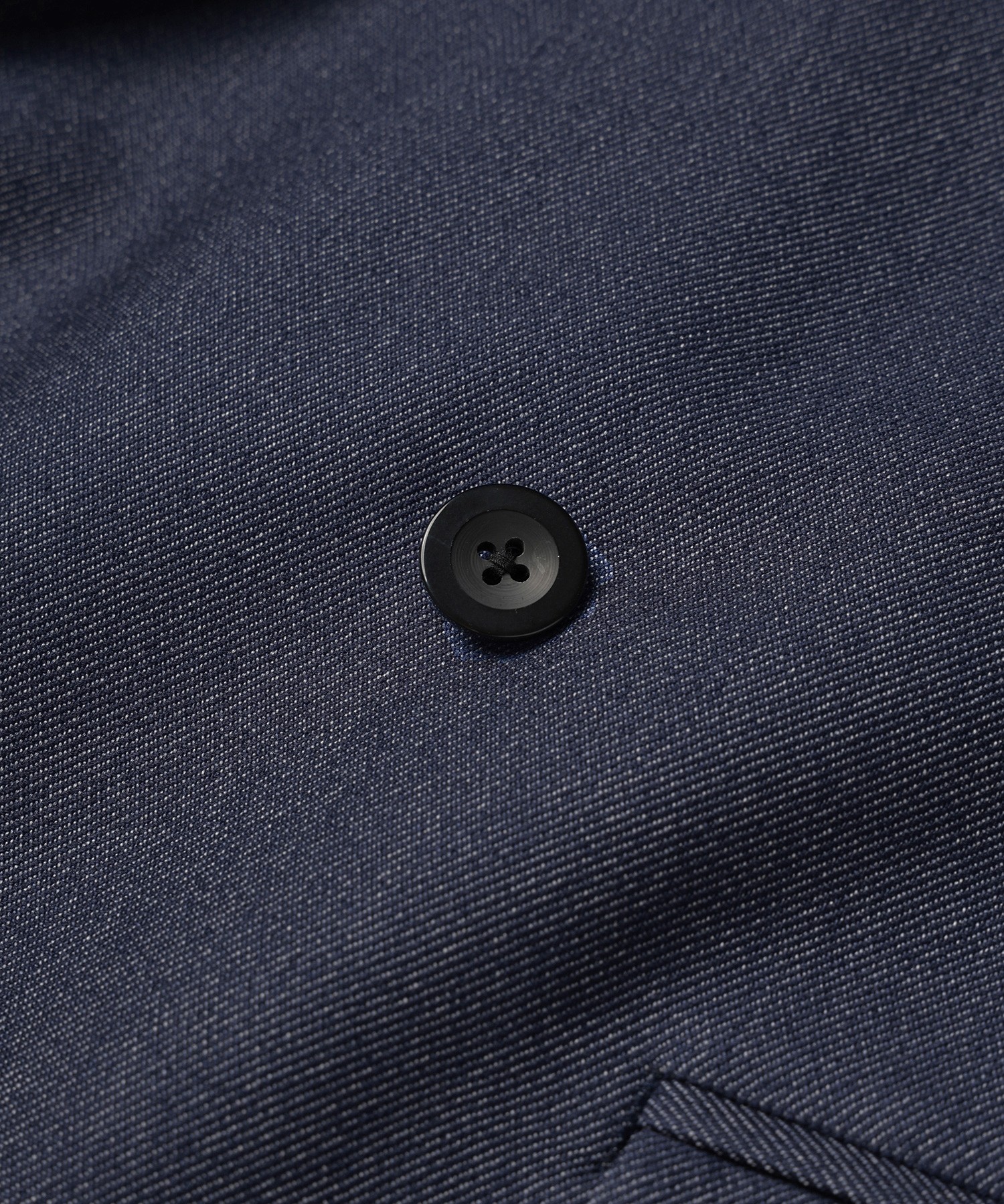 Faux Denim Slant Belt Tailored Jacket