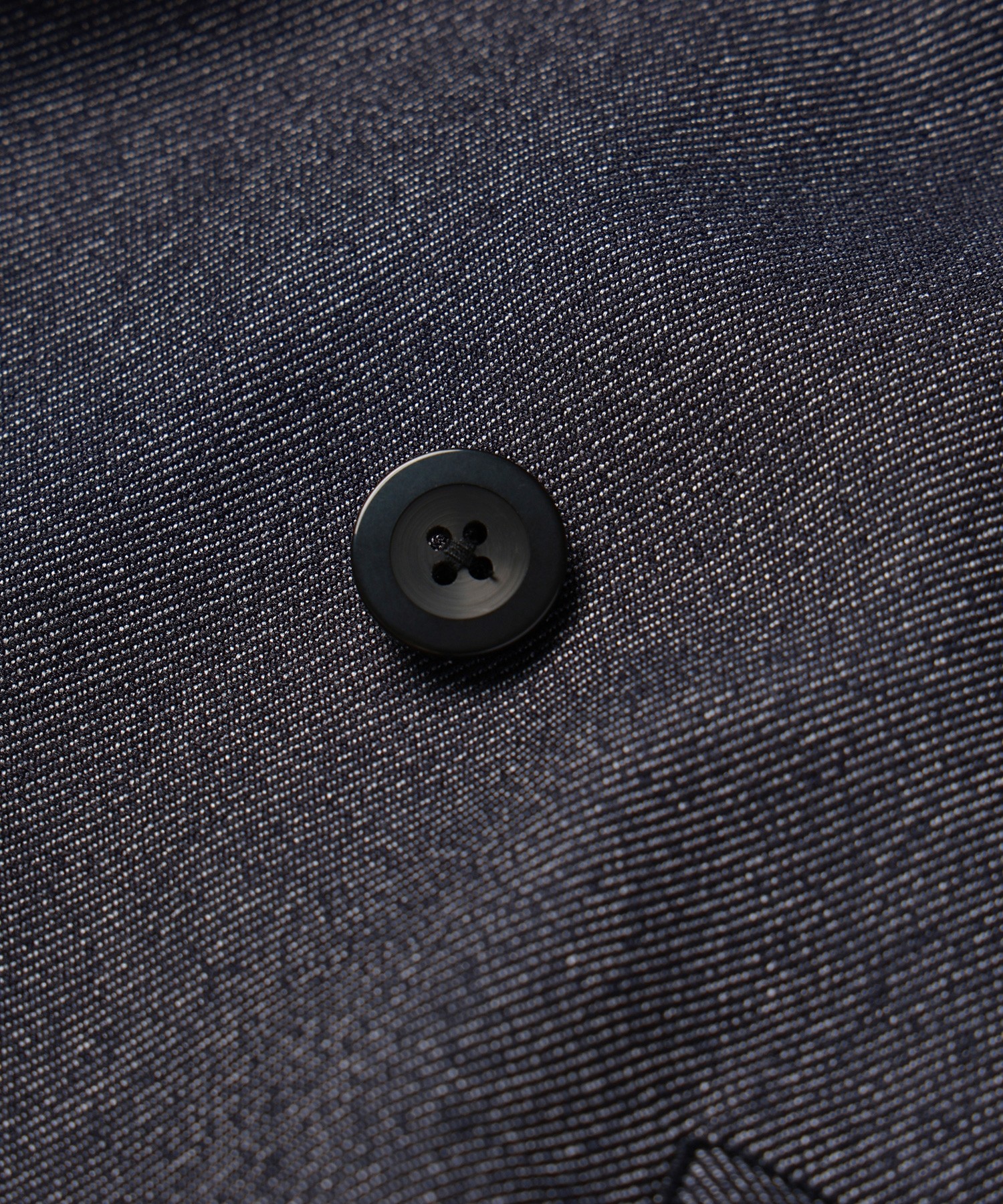 Faux Denim Slant Belt Tailored Jacket