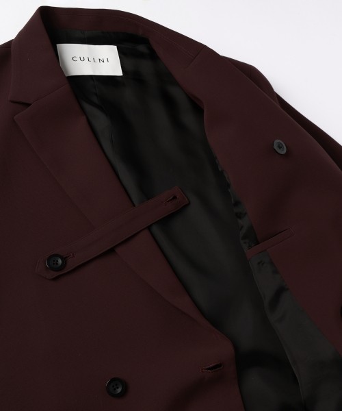 Double Cloth Slant Belt Tailored Jacket
