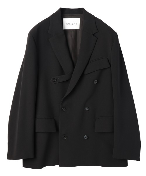 Double Cloth Slant Belt Tailored Jacket