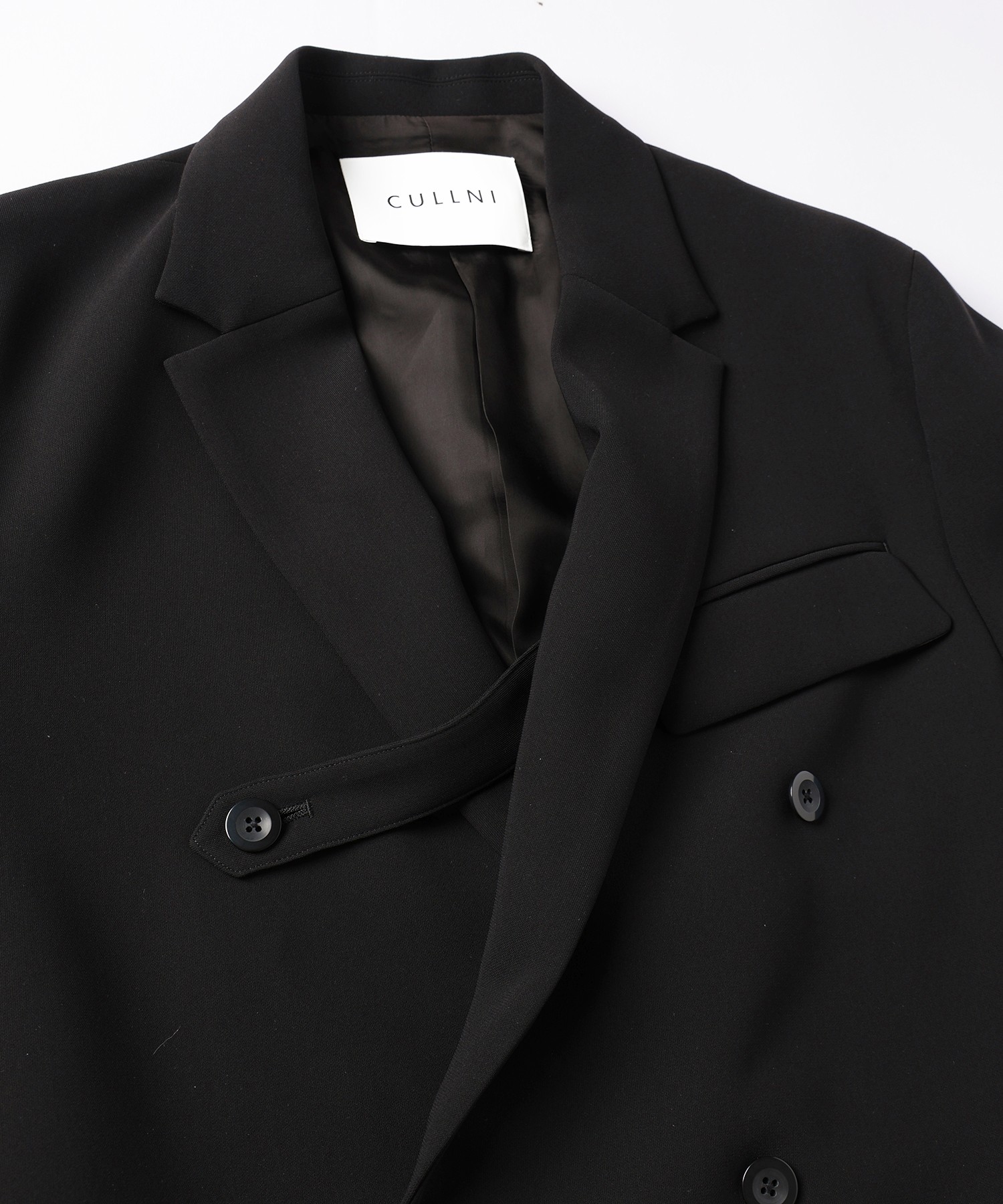 Double Cloth Slant Belt Tailored Jacket