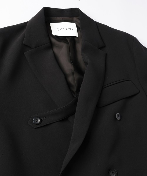 Double Cloth Slant Belt Tailored Jacket