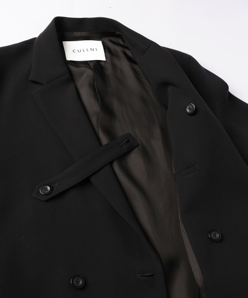 Double Cloth Slant Belt Tailored Jacket