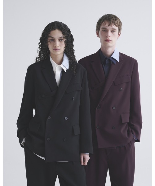 Double Cloth Slant Belt Tailored Jacket