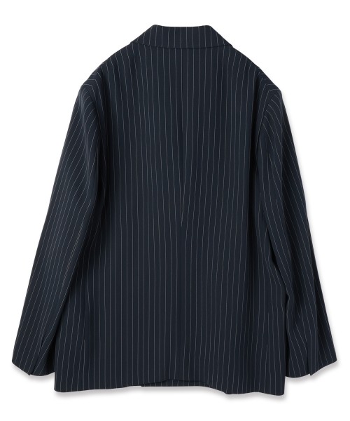 CULLNI ナイロン ベルト付きジャケット CULLNI - 【残り一点】Stripe Double Cloth Slant Belt Tailored