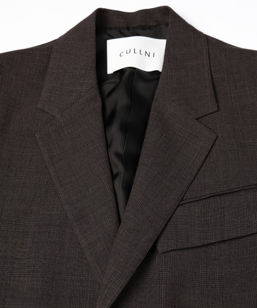 Glen Check Zip Pocket Tailored Jacket