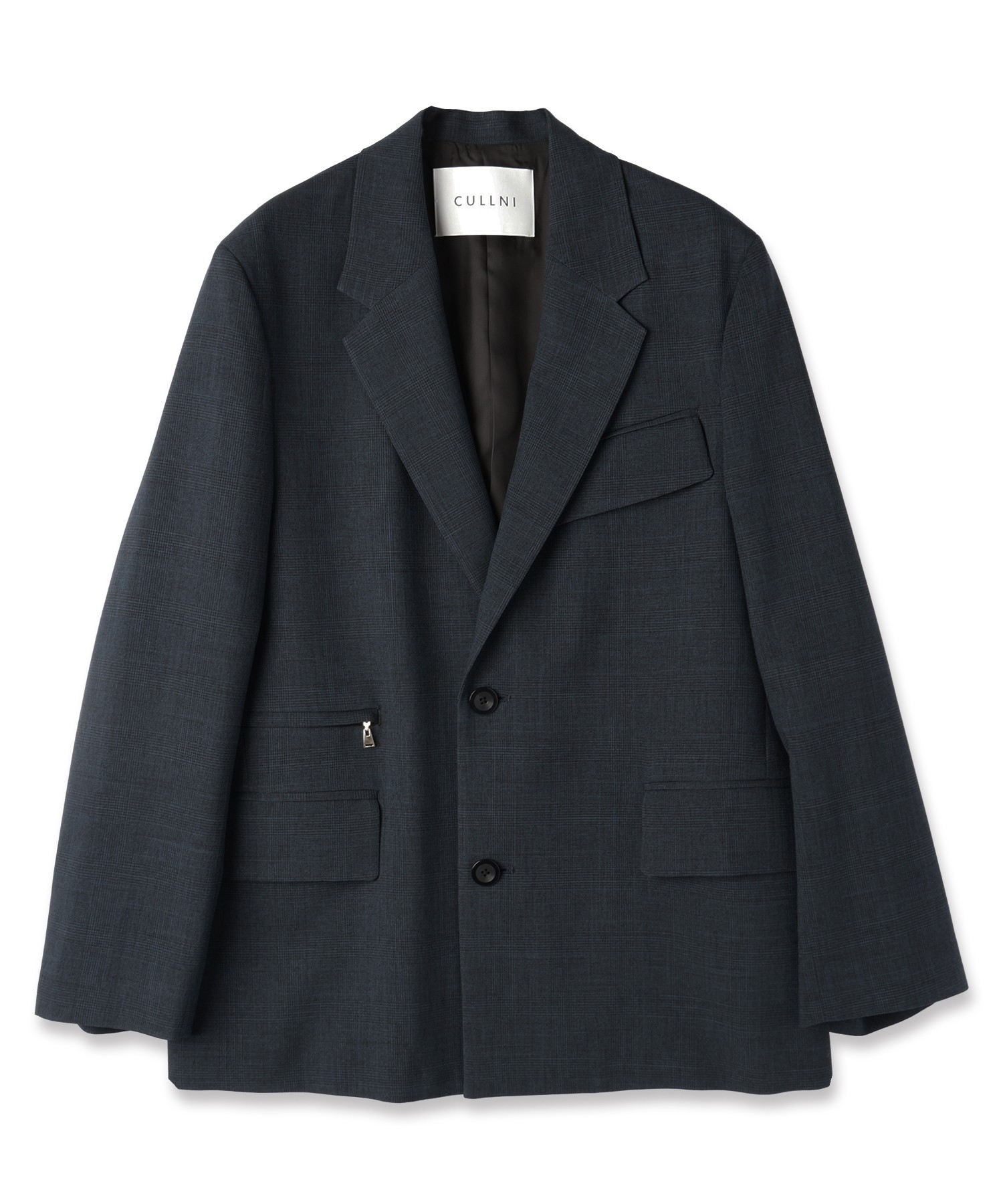 Glen Check Zip Pocket Tailored Jacket