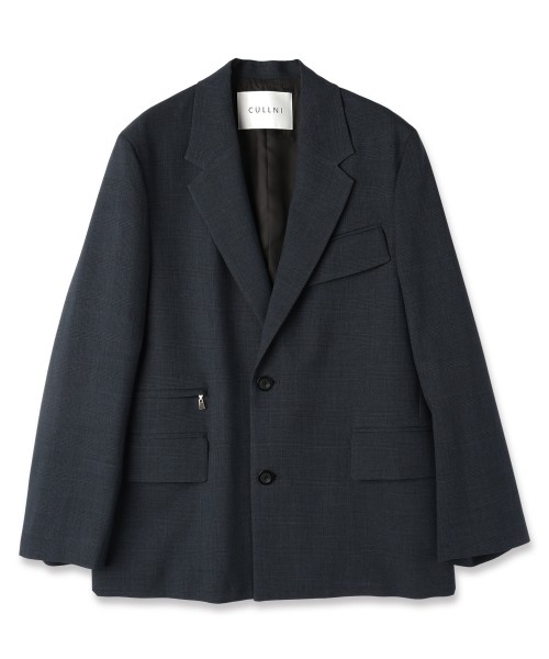 Glen Check Zip Pocket Tailored Jacket