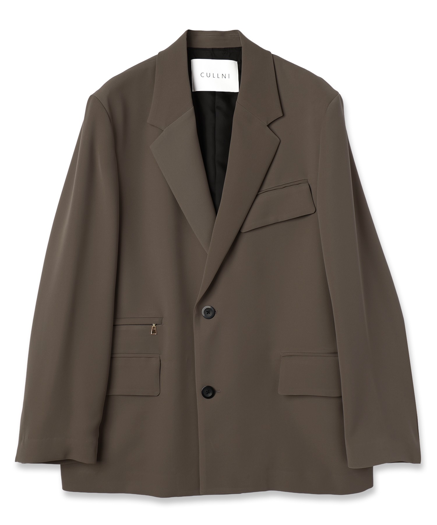 Double Cloth Twill Zip Pocket Tailored Jacket