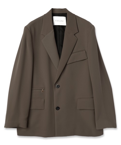 Double Cloth Twill Zip Pocket Tailored Jacket