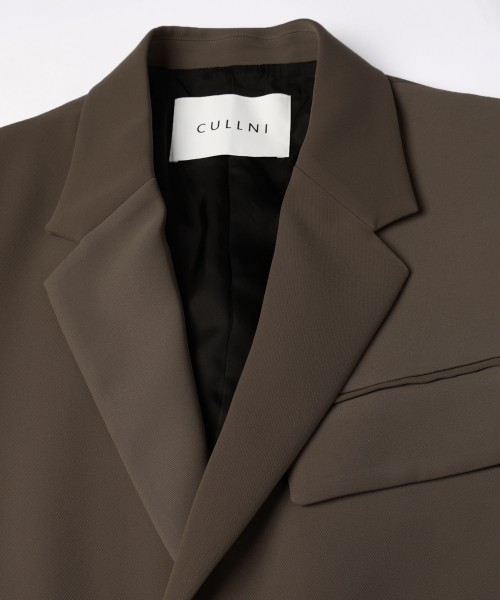 CULLNI ONLINE STORE / Double Cloth Twill Zip Pocket Tailored