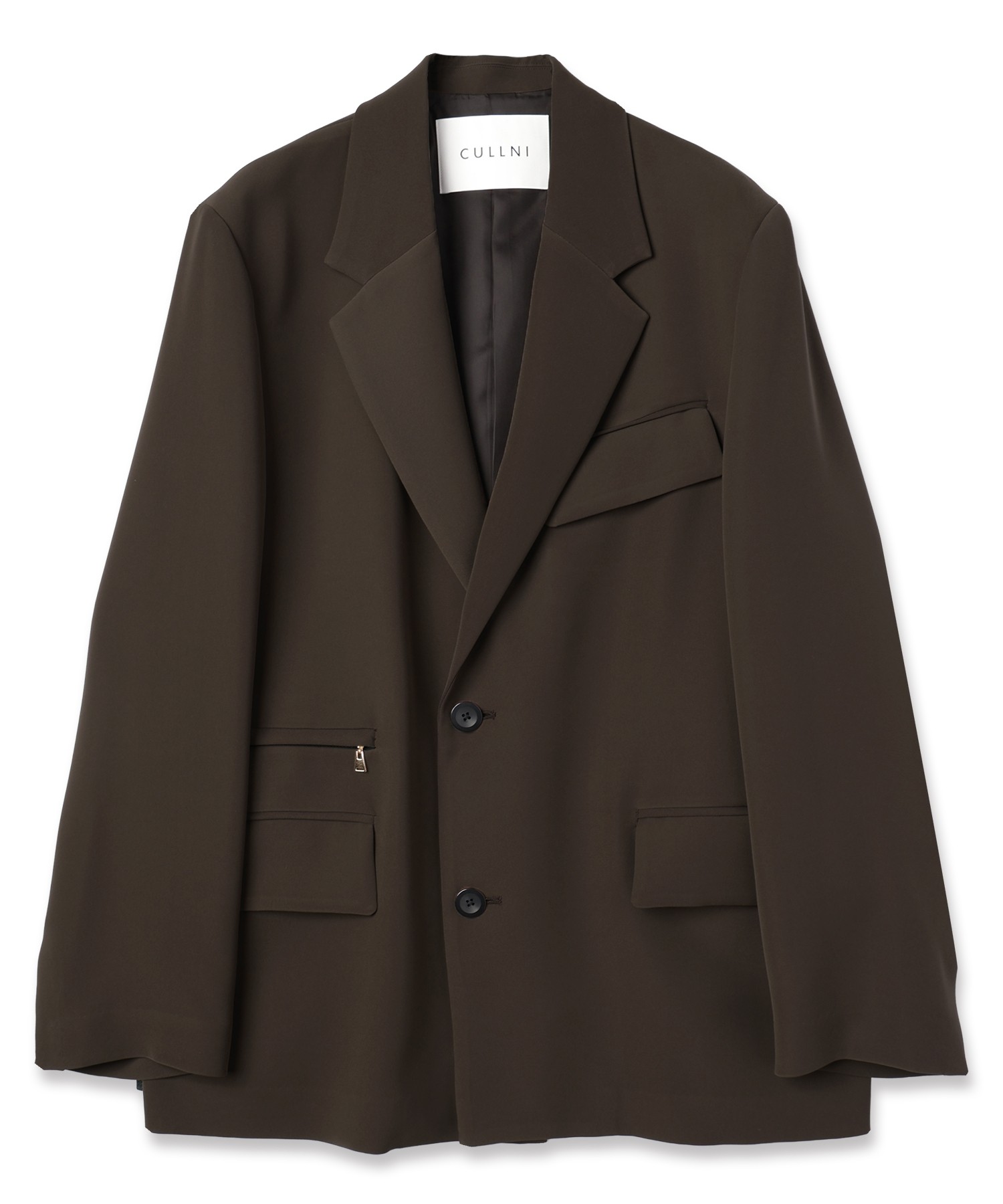 Double Cloth Twill Zip Pocket Tailored Jacket
