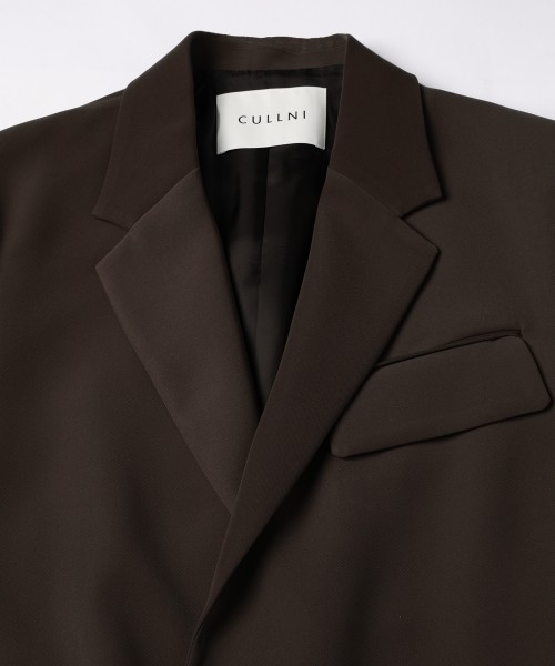 Double Cloth Twill Zip Pocket Tailored Jacket