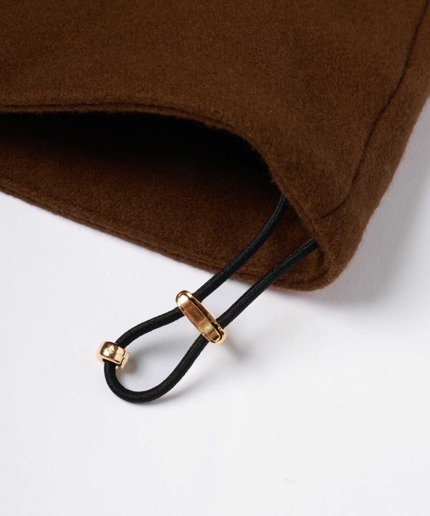 Lamb Wool Melton Double Collar Zip Up Jacket