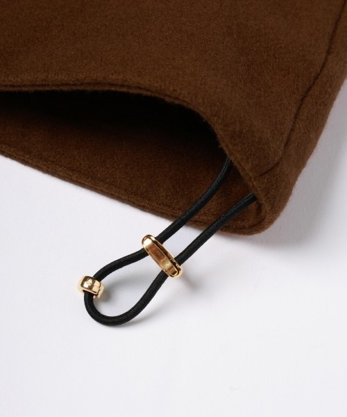 Lamb Wool Melton Double Collar Zip Up Jacket