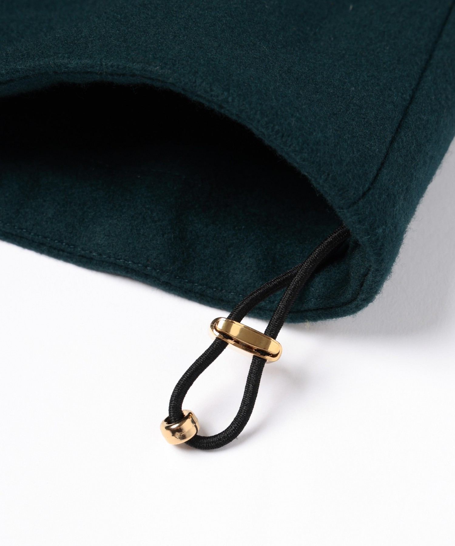 Lamb Wool Melton Double Collar Zip Up Jacket