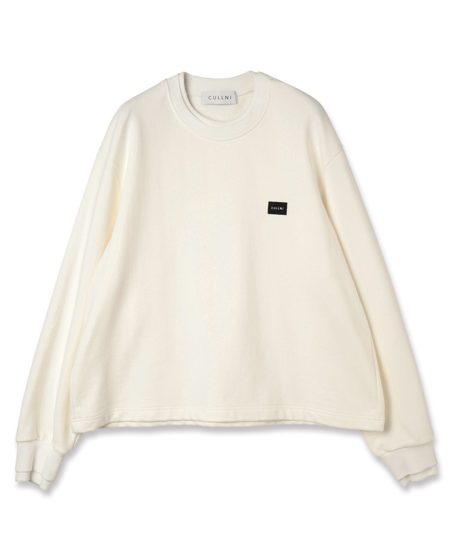 French Terry Layerd Rib Embroidery Patch Pullover