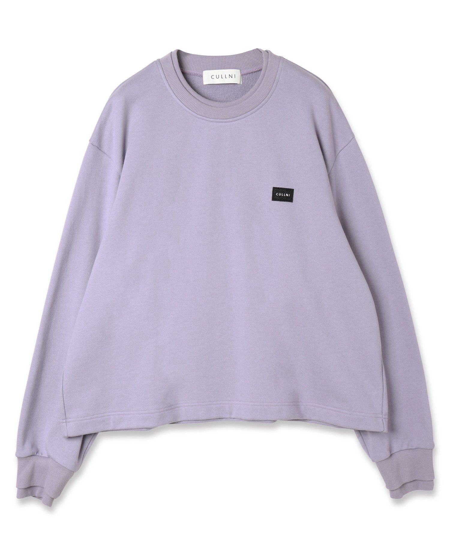 French Terry Layerd Rib Embroidery Patch Pullover