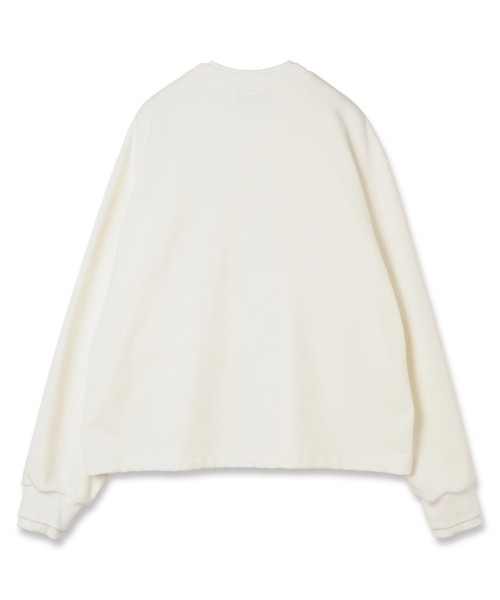 French Terry Layerd Rib Embroidery Patch Pullover