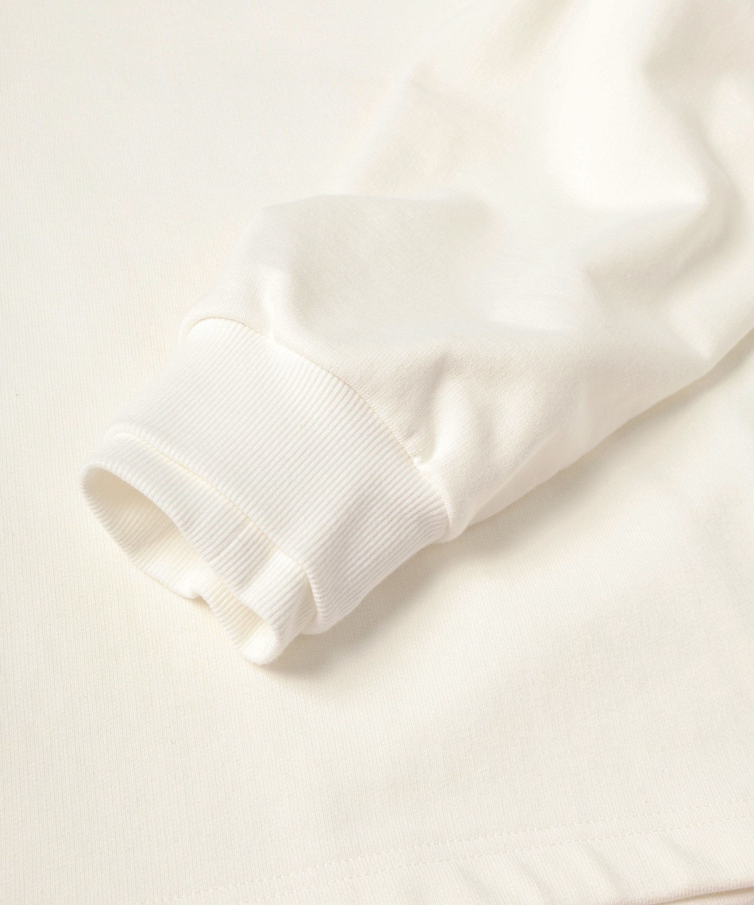 French Terry Layerd Rib Embroidery Patch Pullover