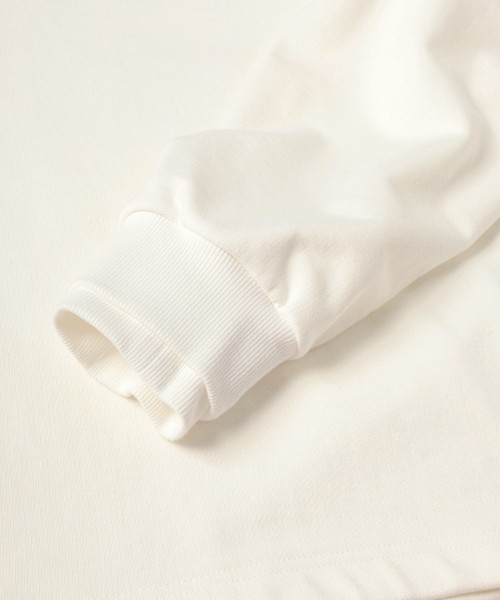 French Terry Layerd Rib Embroidery Patch Pullover