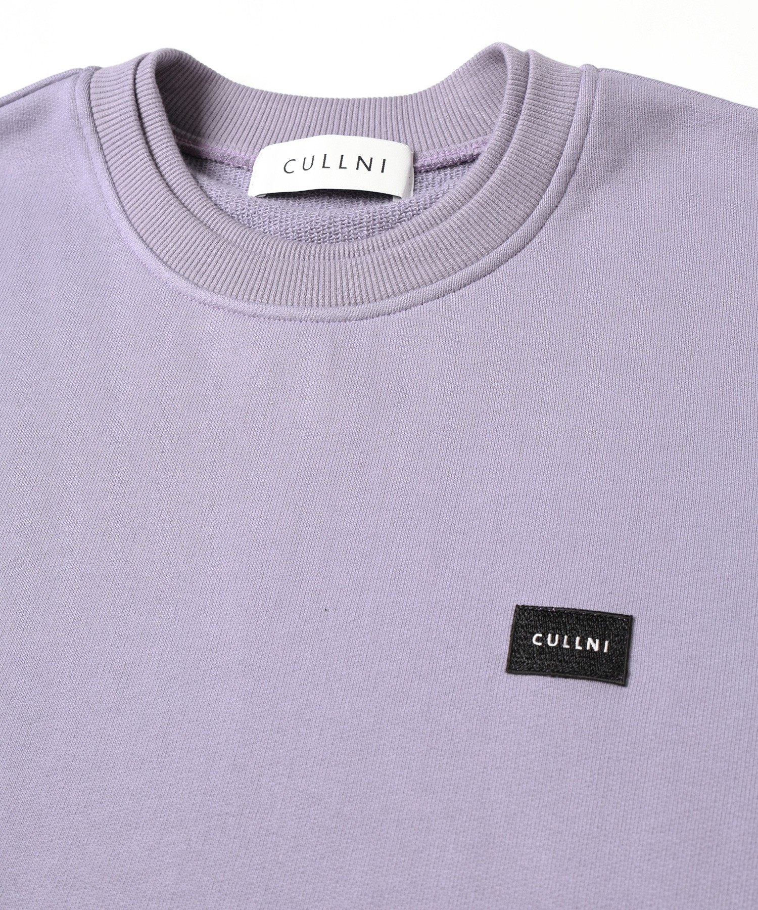 French Terry Layerd Rib Embroidery Patch Pullover