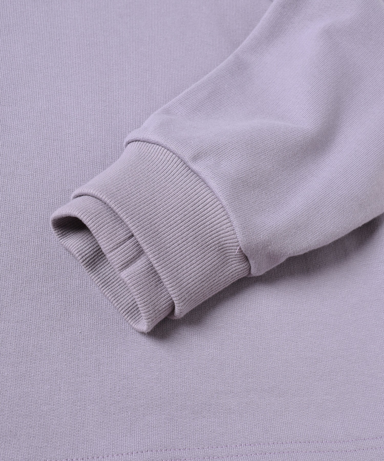 French Terry Layerd Rib Embroidery Patch Pullover