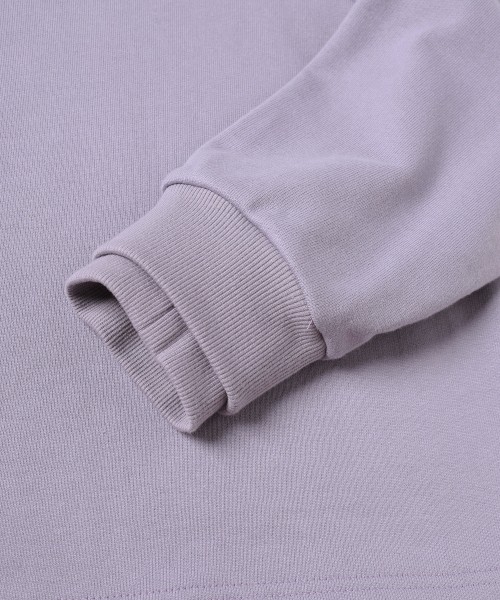 French Terry Layerd Rib Embroidery Patch Pullover