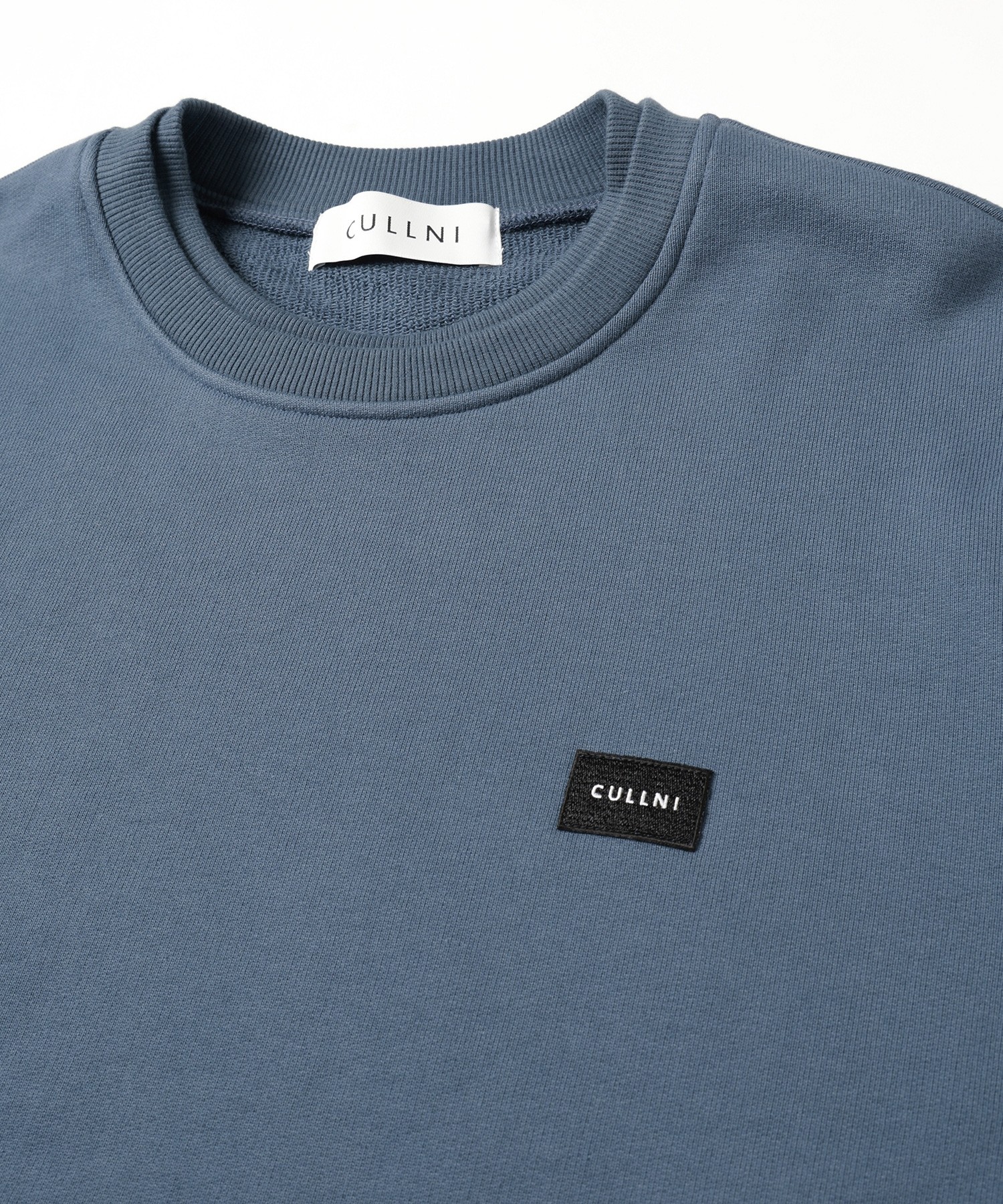 French Terry Layerd Rib Embroidery Patch Pullover