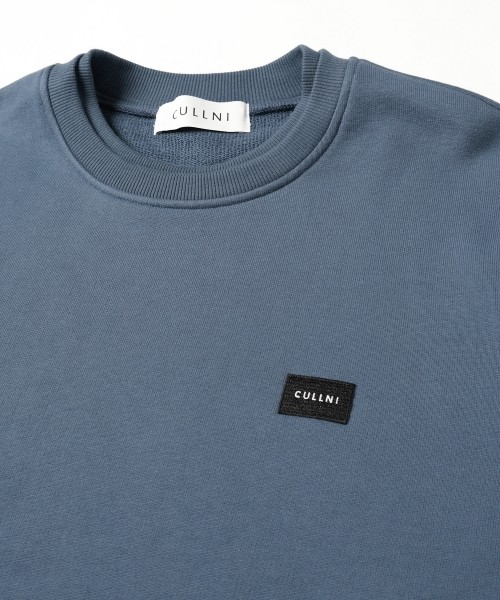 French Terry Layerd Rib Embroidery Patch Pullover