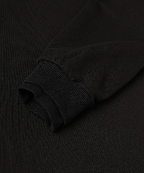 French Terry Layerd Rib Embroidery Patch Pullover