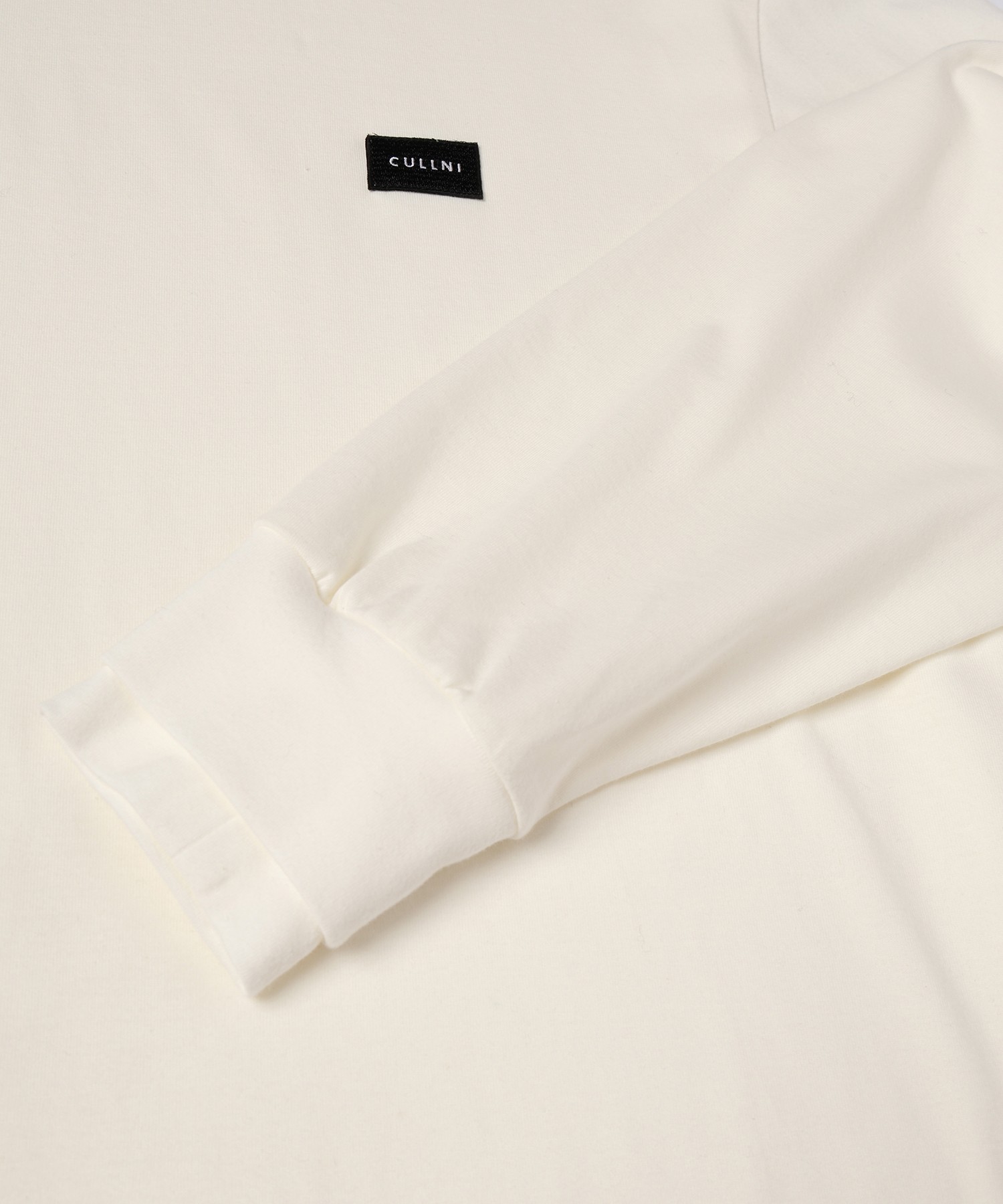 Layerd Rib Embroidery Patch Sleeve Pullover