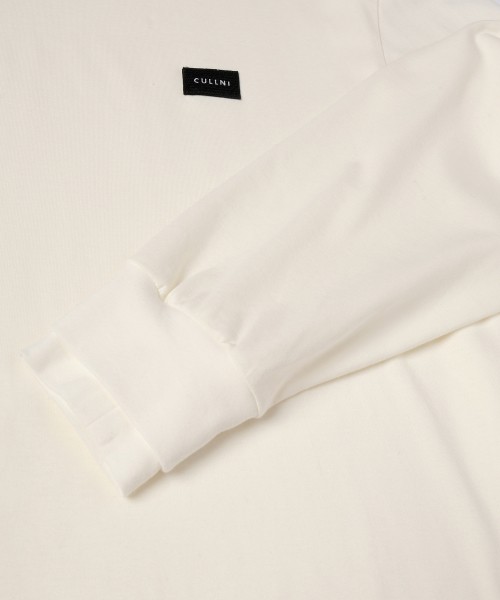 Layerd Rib Embroidery Patch Sleeve Pullover