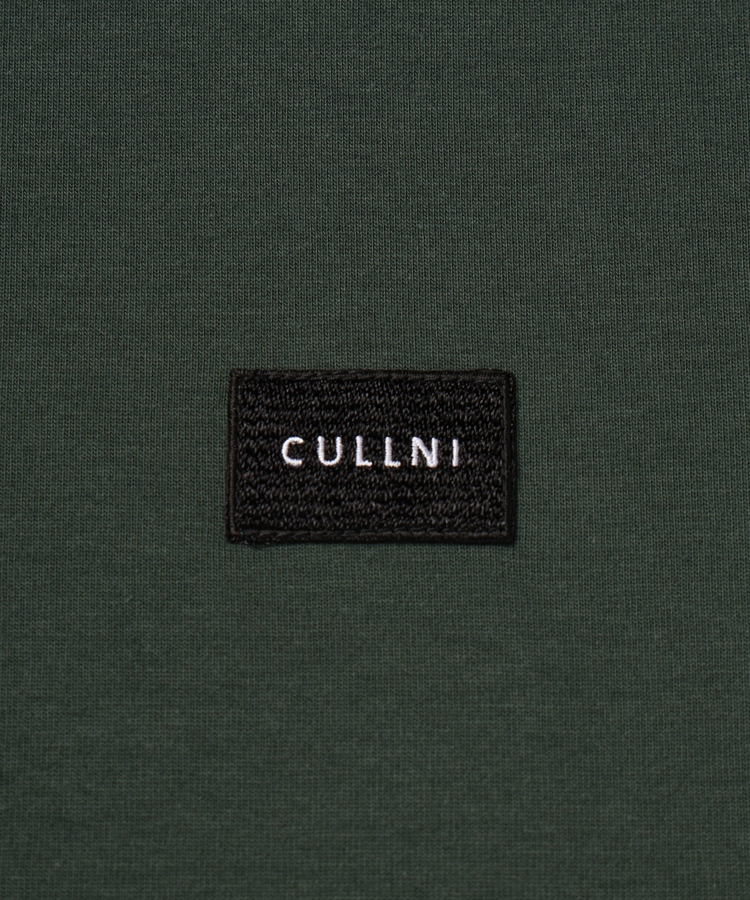 Layerd Rib Embroidery Patch Sleeve Pullover