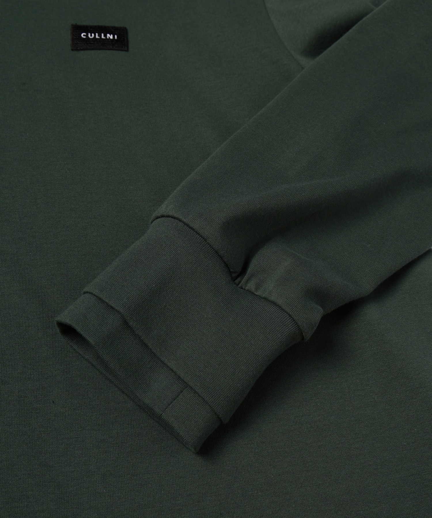 Layerd Rib Embroidery Patch Sleeve Pullover