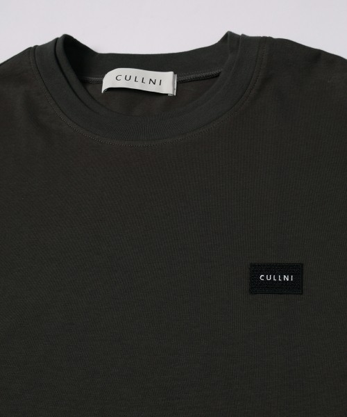 Layerd Rib Embroidery Patch Sleeve Pullover