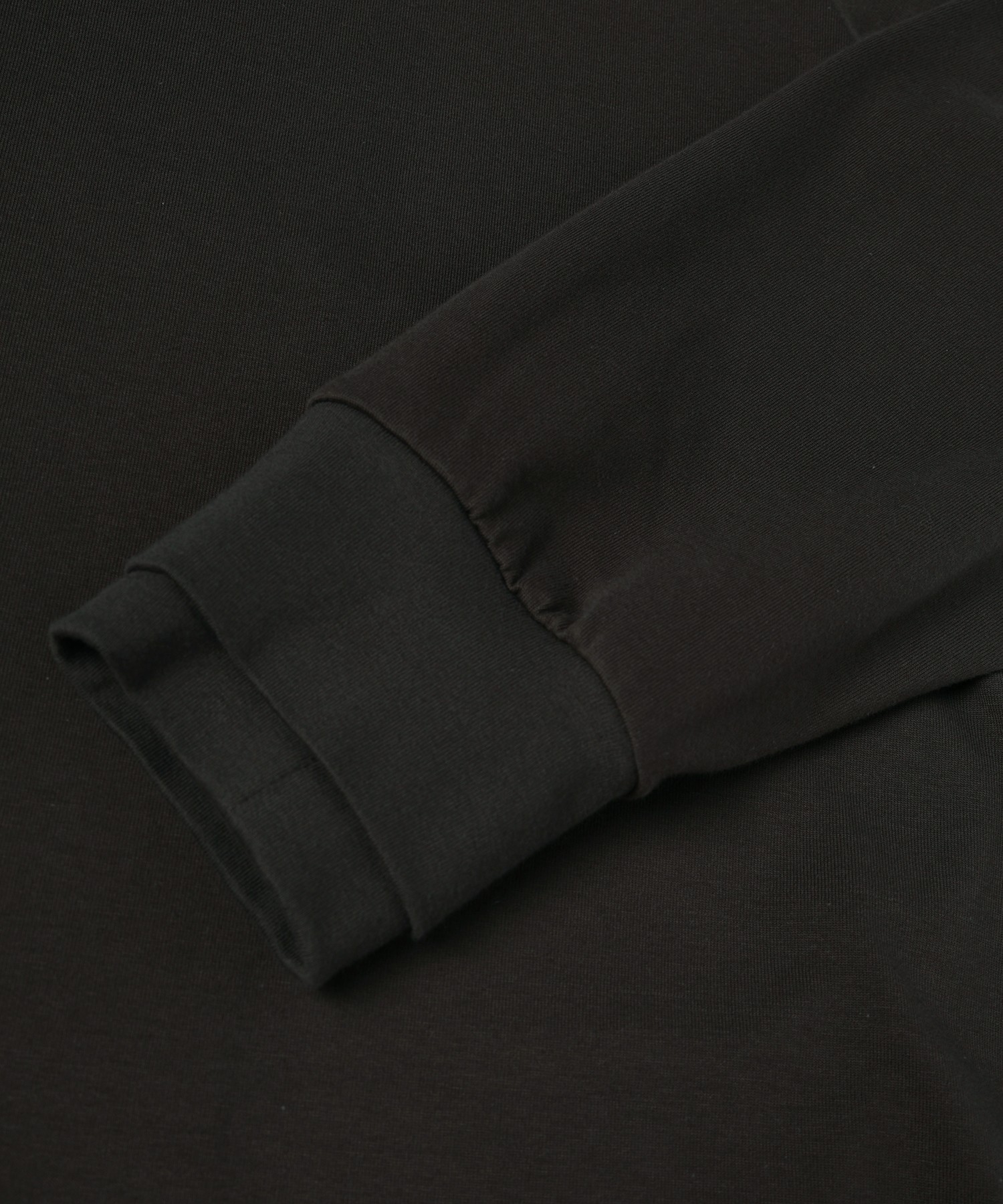 Layerd Rib Embroidery Patch Sleeve Pullover