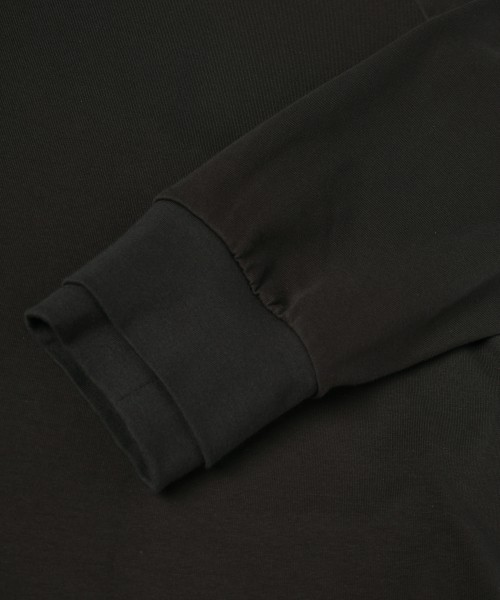 Layerd Rib Embroidery Patch Sleeve Pullover