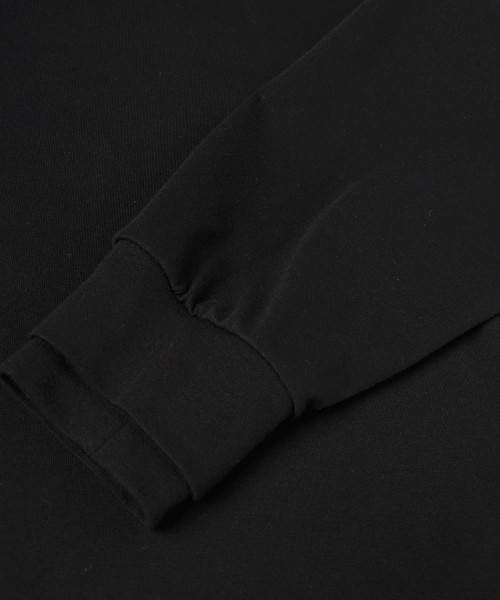 Layerd Rib Embroidery Patch Sleeve Pullover