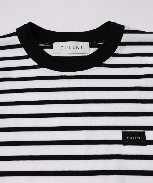 Layerd Rib Embroidery Patch Border Pullover