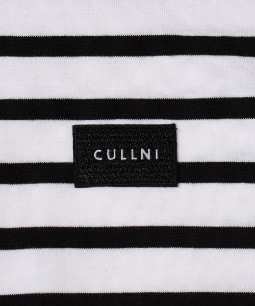 Layerd Rib Embroidery Patch Border Pullover