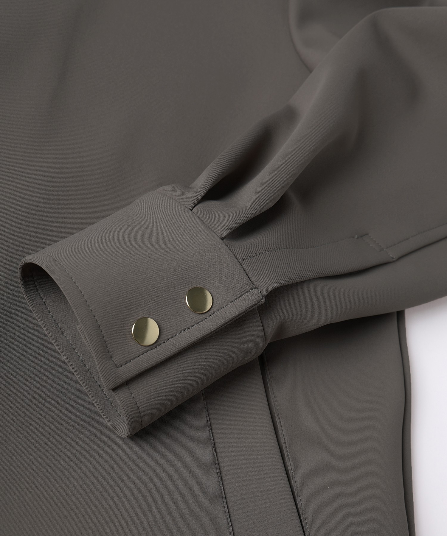 Double Cloth Collarless Dot Button Jacket