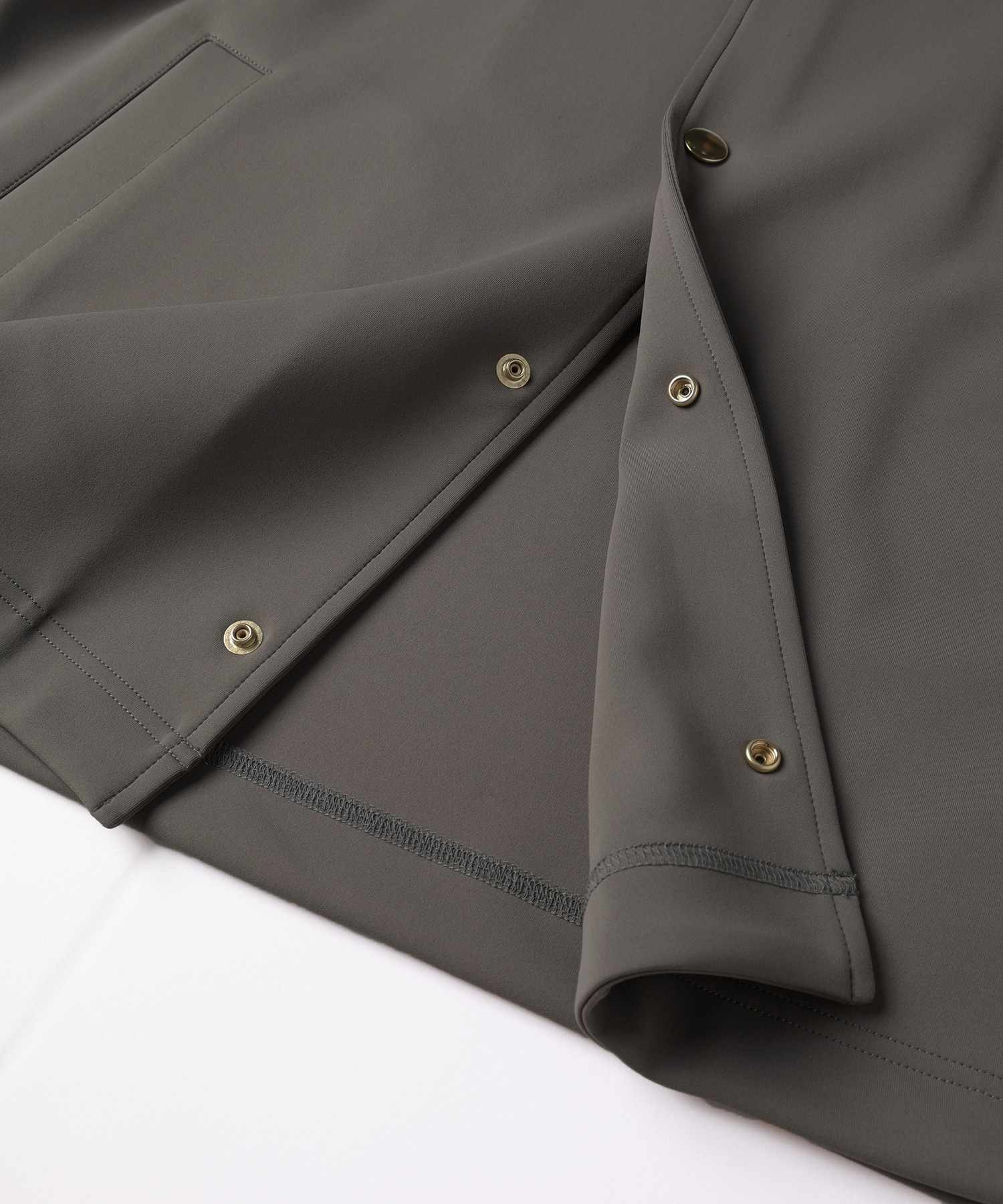 Double Cloth Collarless Dot Button Jacket