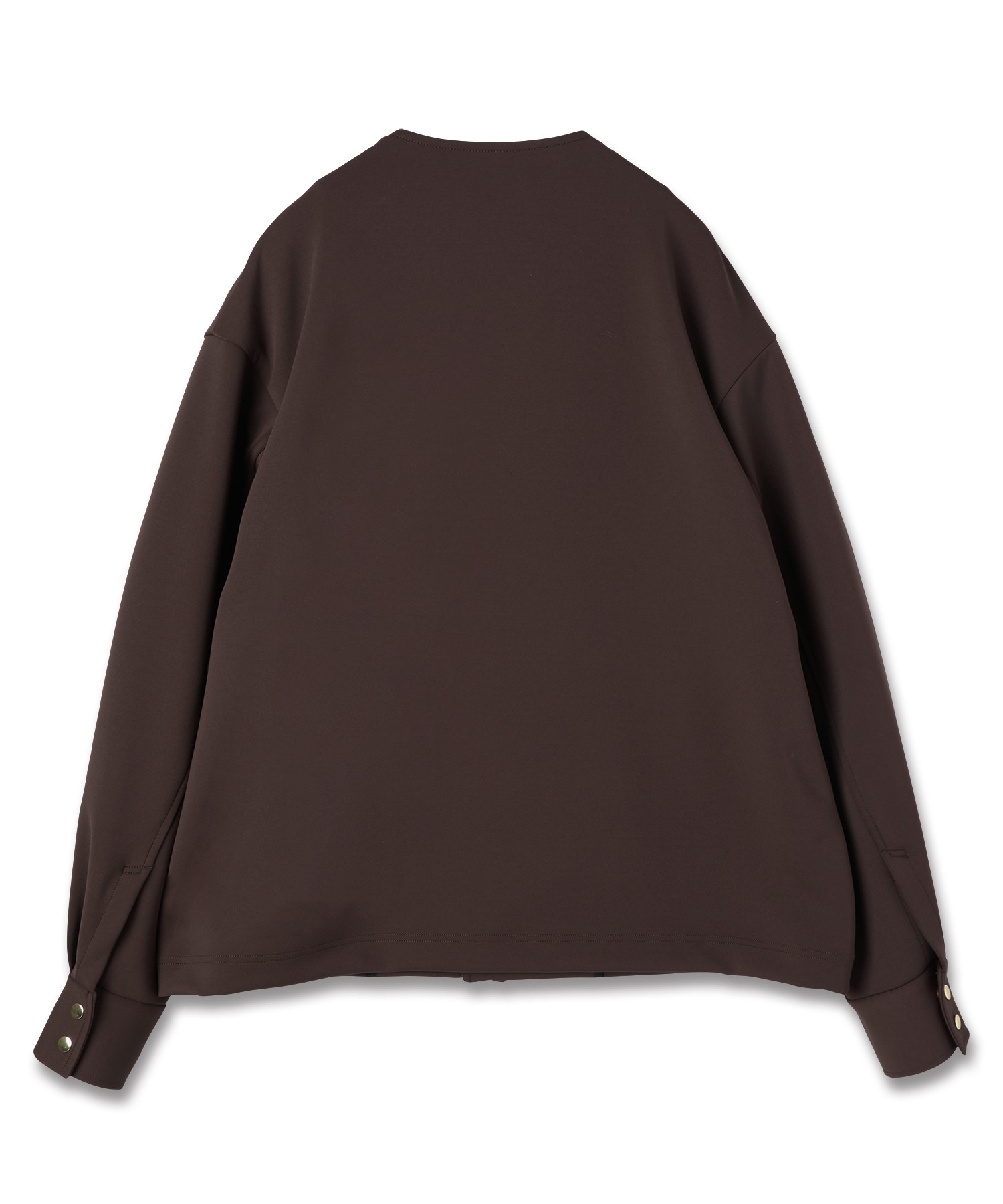 Double Cloth Collarless Dot Button Jacket