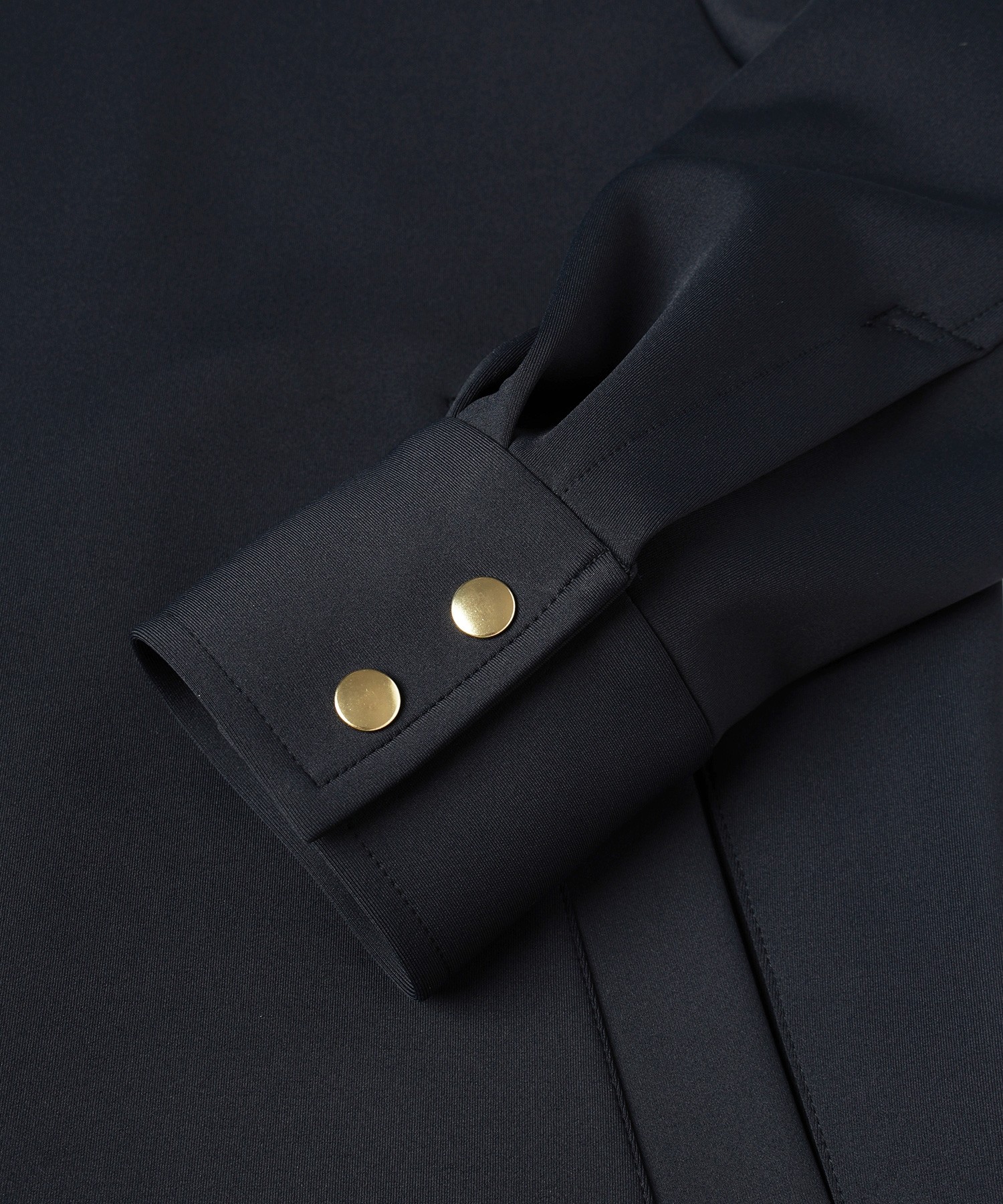 Double Cloth Collarless Dot Button Jacket